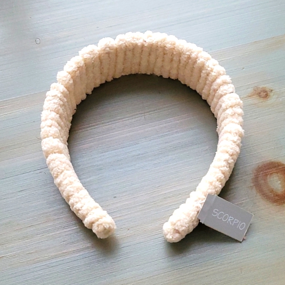 Velour Ivory Headband